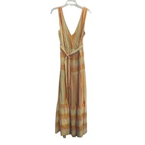 L*Space Cream Yellow Sleeveless Sundress V-Neck Resort Wear sz L
